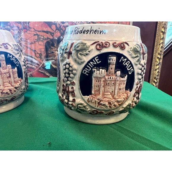 Vintage GERZ West Germany Small Mugs Set of 3 Scenic German Steins - Picture 5 of 5